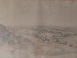une image représentant un dessin de paysage accroché au mur