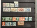 a picture of a collection of stamps on display in a case