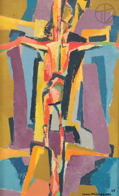 une image représentant un tableau où l'on voit une personne sur une croix