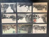 plusieurs vieilles photographies en noir et blanc représentant des personnes dans une gare