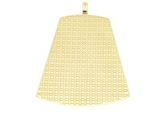 a yellow gold pendant with a square design on it