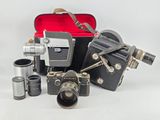 a lot of different types of cameras in this picture