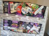 a box full of food that is sitting on top of a table