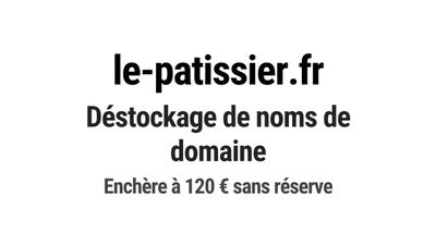 Nom de domaine le-patissier.fr.