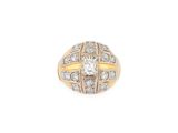 a diamond and eighteen karat gold ring