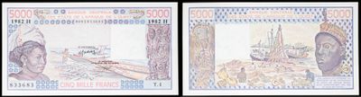 trois images différentes d'une femme et d'un homme figurant sur un billet de banque