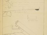 an old book with a drawing of a gun and a knife
