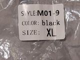 a label on a plastic bag that says style mot 9 color black size xxl