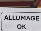 a white sign that says allumage ok on it