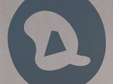 an image of a blue and white sign with the letter a in the middle