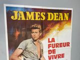 james dean, la fureur de vivre, french movie poster for james dean ' s film