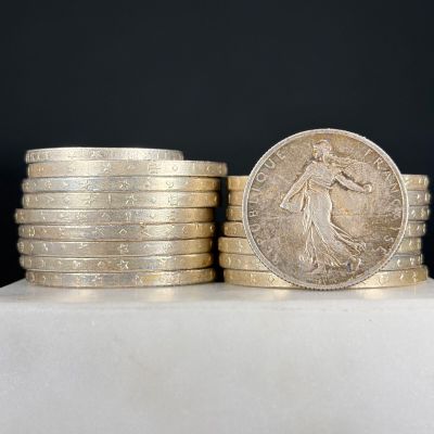 Ensemble de pièces en argent comprenant 15 pièces de 10 fran…