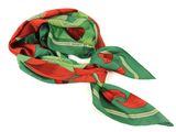 une écharpe verte, rouge et blanche sur fond blanc