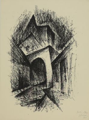 une image d'un dessin en noir et blanc d'un bâtiment