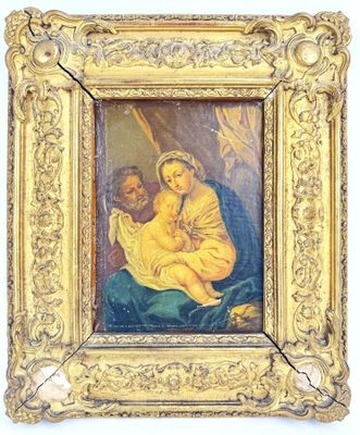 an image of a painting of a woman holding a baby