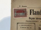 a brown envelope with a red and black stamp on it