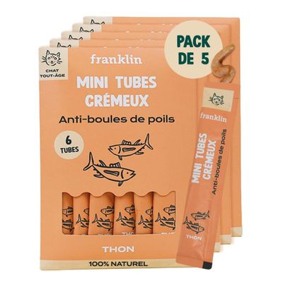 lot de 6 mini-tubes de « crèmeux » dans un emballage orange
