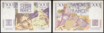 two different bills with a picture of a man and a woman on them