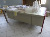 a table that has a bunch of empty wine glasses on it
