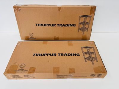 (x2) Etagère 3 niveaux à monter - 70 cm - style bois brut - Photo 1