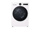 une machine à laver blanche posée sur un sèche-linge, à côté d'un mur blanc