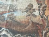 a large rug with a picture on it on the floor