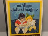 an old children ' s book with a picture of two children reading a book