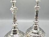 pair of silver plated candlesticks