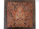 une image représentant un tableau où figure une personne en position du lotus