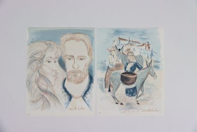 Réunion de deux lithographies :