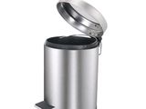 a trash can with a lid open on a white background