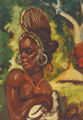 une image d'un tableau représentant une femme tenant un bébé dans ses bras