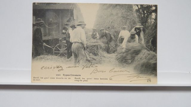 Types creusois : Scène de Battage (PM 2541). TBE. Carte rare !!!
