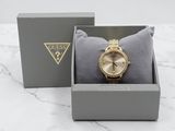 guess watches guess gold tone watch in a gift box