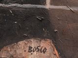 an image of a painting of a brick wall with the word bush written on it