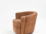 an image of a brown leather chair on a white background