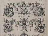 un dessin en noir et blanc représentant divers motifs sur une feuille