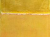 an image of an abstract painting with yellow and blue on a yellow background