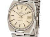 an image of a silver watch with a white dial on a bracelet