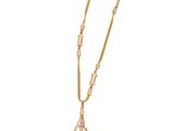 Collier plaqué or avec pendentif en forme de chouette et chaîne