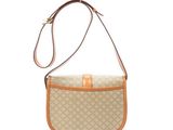 guccissi beige and brown cross body bag
