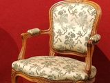 pair of antique french louis xv style armchairs