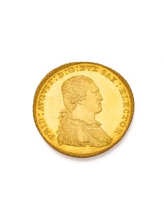gros plan d'une pièce d'or sur une surface blanche