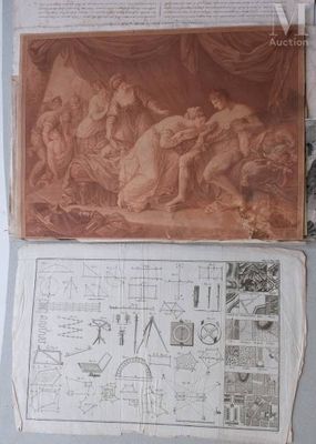 two drawings of a man and a woman sitting on a couch