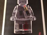 a picture of a picture of a lego man in black and white