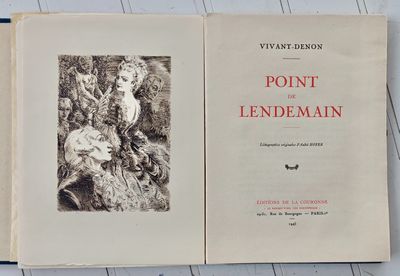 (Curiosa) VIVANT-DENON. Point de Lendemain. Paris, Edits. de…