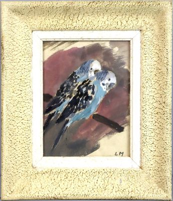 Ecole Française (XXème). Les Perruches.