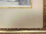 a picture of a painting of a woman in a white dress