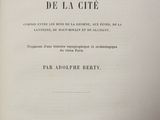 an open book with a black and white title on it