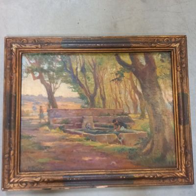 Aimable BOUILLIER(1867-1940) Les Lavandières, une Huile sur …